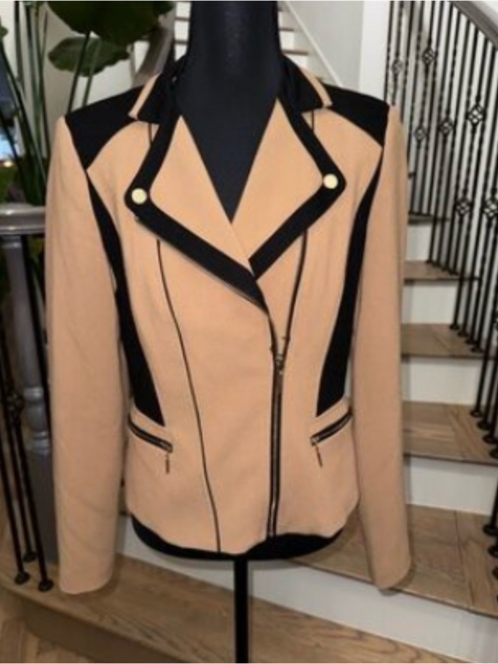 Two-Tone Moto Blazer. Gold hardware
Slightly cropped
Check out our Bundle Deal!